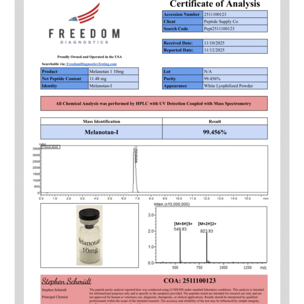 Premium Peptide Supply Online | Melanotan 1 – Single Vial USA